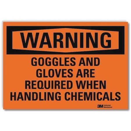 Warning Sign, 5 in Height, 7 in Width, Reflective Sheeting, Horizontal Rectangle, English MPN:U6-1100-RD_7X5