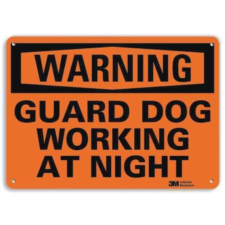 Warning Sign, 7 in H, 10 in W, Plastic, Vertical Rectangle, English, U6-1101-NP_10X7 MPN:U6-1101-NP_10X7