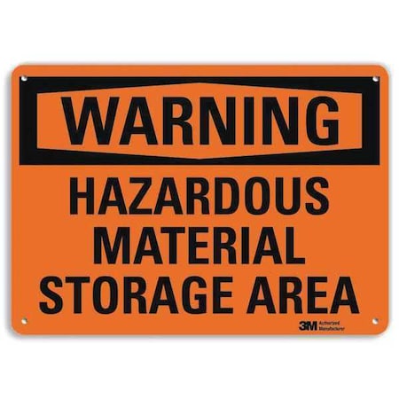 Warning Sign, 10 in H, 14 in W, Horizontal Rectangle, English, U6-1110-NA_14x10 MPN:U6-1110-NA_14x10