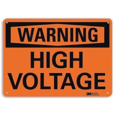 Plastic Warning Sign, 4 Holes, 10