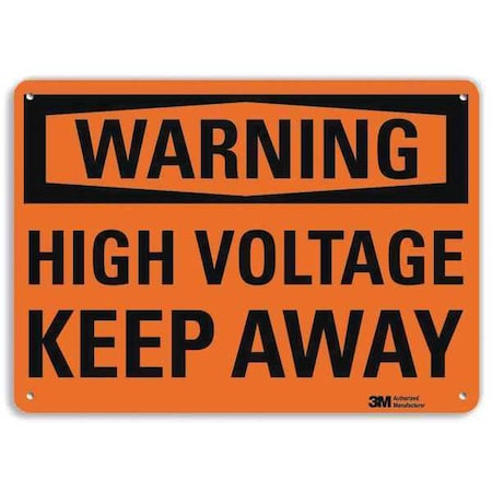 Warning Sign, High Voltage Keep Away, 7inH MPN:U6-1121-RA_10X7
