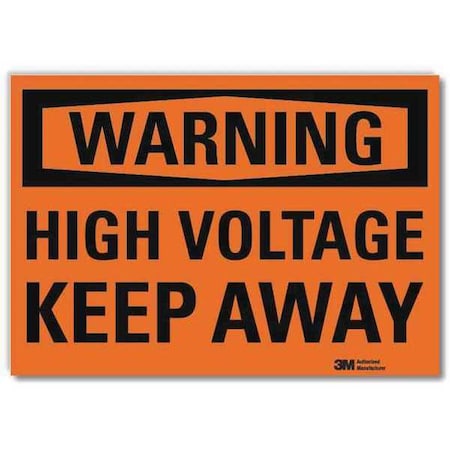Warning Sign, 5 in Height, 7 in Width, Reflective Sheeting, Horizontal Rectangle, English MPN:U6-1121-RD_7X5
