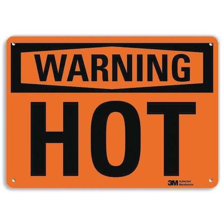 Warning Sign, 7 in H, 10 in W, Aluminum, Vertical Rectangle, English, U6-1122-NA_10x7 MPN:U6-1122-NA_10x7