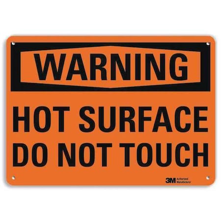 Warning Sign, 7 in H, 10 in W, Aluminum, Vertical Rectangle, English, U6-1125-RA_10X7 MPN:U6-1125-RA_10X7