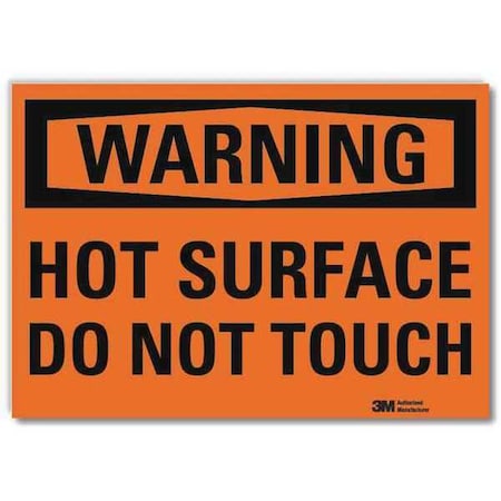 Warning Sign, 5 in H, 7 in W, Reflective Sheeting, Horizontal Rectangle, English, U6-1125-RD_7X5 MPN:U6-1125-RD_7X5