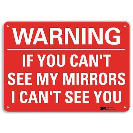 Reflective Traffic Safety Sign, 7 in H, 10 in W, Aluminum, Vertical Rectangle, U6-1126-RA_10X7 MPN:U6-1126-RA_10X7