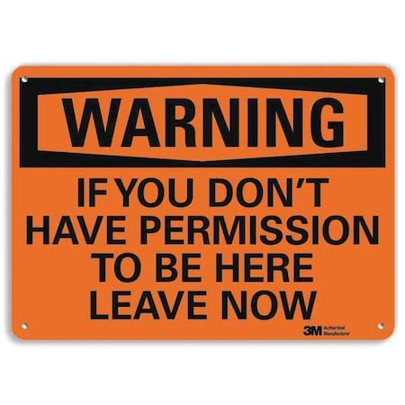 Security Sign, 7 in H, 10 in W, Plastic, Vertical Rectangle, English, U6-1127-NP_10X7 MPN:U6-1127-NP_10X7