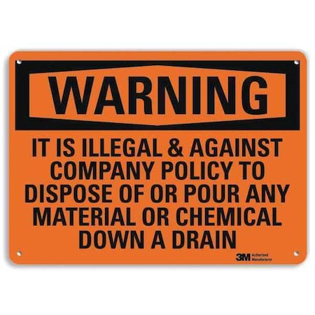 Security Sign, 10 in H, 14 in W, Aluminum, Horizontal Rectangle, English, U6-1131-NA_14x10 MPN:U6-1131-NA_14x10
