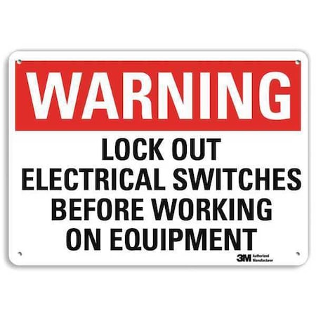Warning Sign, 7 in Height, 10 in Width, Aluminum, Vertical Rectangle, English MPN:U6-1151-RA_10X7