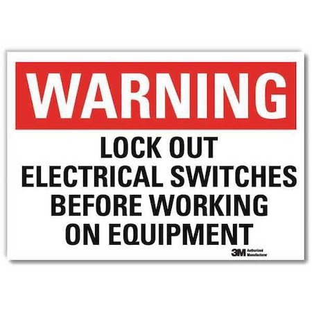 Warning Sign, 7 in Height, 10 in Width, Reflective Sheeting, Vertical Rectangle, English MPN:U6-1151-RD_10X7