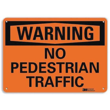 Plastic Pedestrian Traffic Sign, 7 in Height, 10 in Width, Plastic, Vertical Rectangle, English MPN:U6-1170-NP_10X7