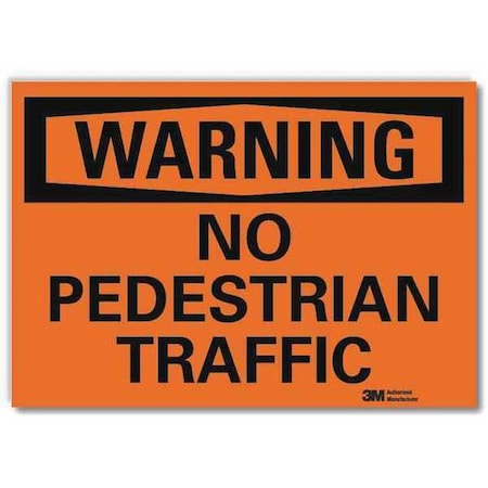 Reflective Pedestrian Traffic Label, 10 in H, 14 in W, Aluminum, Horizontal, U6-1170-RD_14X10 MPN:U6-1170-RD_14X10