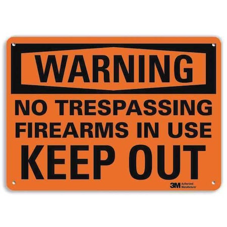 Security Sign, 10 in H, 14 in W, Aluminum, Horizontal Rectangle, English, U6-1180-NA_14x10 MPN:U6-1180-NA_14x10