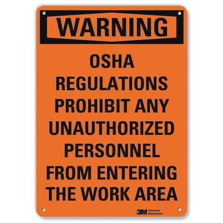 Security Sign, 10 in Height, 7 in Width, Plastic, Horizontal Rectangle, English MPN:U6-1191-NP_7X10