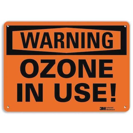 Warning Sign, 7 in H, 10 in W, Plastic, Vertical Rectangle, English, U6-1192-NP_10X7 MPN:U6-1192-NP_10X7