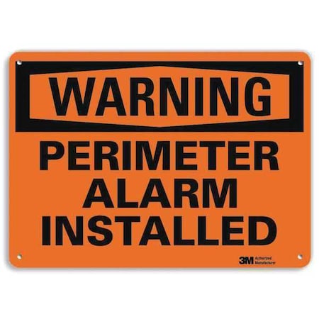 Warning Sign, 10 in H, 14 in W, Aluminum, Horizontal Rectangle, English, U6-1195-NA_14x10 MPN:U6-1195-NA_14x10