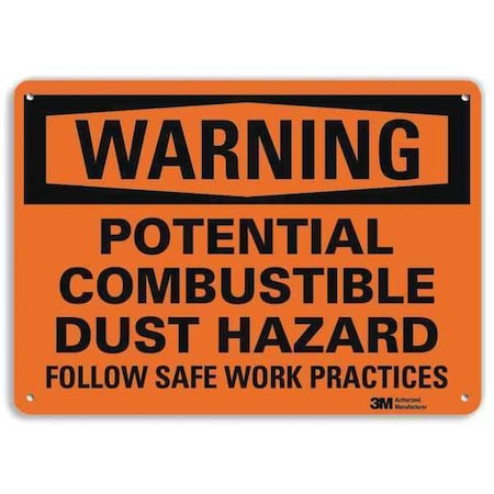 Warning Sign, 7 in H, 10 in W, Vertical Rectangle, English, U6-1199-NA_10x7 MPN:U6-1199-NA_10x7