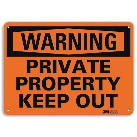 Security Sign, 7 in H, 10 in W, Plastic, Vertical Rectangle, English, U6-1201-NP_10X7 MPN:U6-1201-NP_10X7