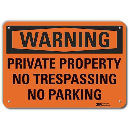 Warning Sign, 10 in H, 14 in W, Aluminum, Horizontal Rectangle, English, U6-1205-NA_14x10 MPN:U6-1205-NA_14x10