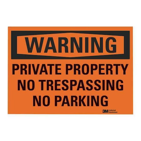 Security Sign, 14 in W, 10 in H, English, Reflective Sheeting, Orange MPN:U6-1205-RD_14X10