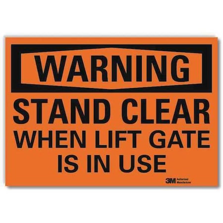 Warning Sign, 5 in Height, 7 in Width, Aluminum, Horizontal Rectangle, English MPN:U6-1226-RD_7X5