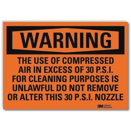 Security Sign, 5 in H, 7 in W, Horizontal Rectangle, English, U6-1232-RD_7X5 MPN:U6-1232-RD_7X5
