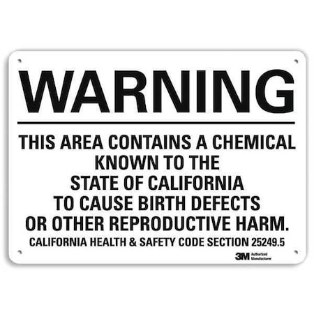 Warning Sign, 7 in H, 10 in W, Vertical Rectangle, English, U6-1234-NA_10x7 MPN:U6-1234-NA_10x7