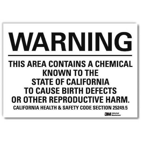 Warning Sign, 5 in H, 7 in W, Horizontal Rectangle, English, U6-1234-RD_7X5 MPN:U6-1234-RD_7X5