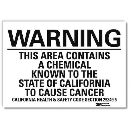 Warning Sign, 7 in H, 10 in W, Vertical Rectangle, English, U6-1235-RD_10X7 MPN:U6-1235-RD_10X7