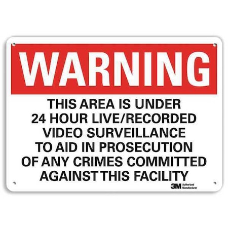 Warning Sign, 7 in H, 10 in W, Plastic, Vertical Rectangle, English, U6-1236-NP_10X7 MPN:U6-1236-NP_10X7
