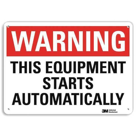 Warning Sign, 7 in Height, 10 in Width, Plastic, Vertical Rectangle, English MPN:U6-1247-NP_10X7