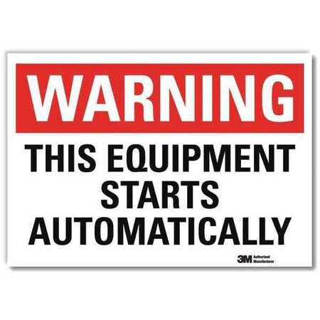Warning Sign, 10 in Height, 14 in Width, Reflective Sheeting, Horizontal Rectangle, English MPN:U6-1247-RD_14X10