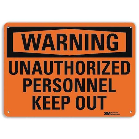 Security Sign, 7 in H, 10 in W, Plastic, Vertical Rectangle, English, U6-1258-NP_10X7 MPN:U6-1258-NP_10X7