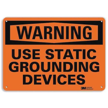Plastic Warning Sign, 4 Holes, 10