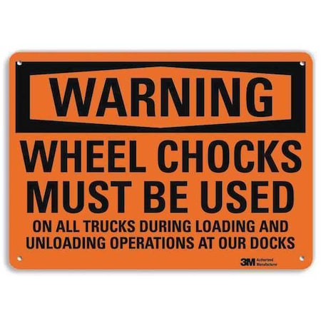 Warning Sign, 7 in H, 10 in W, Plastic, Vertical Rectangle, English, U6-1278-NP_10X7 MPN:U6-1278-NP_10X7