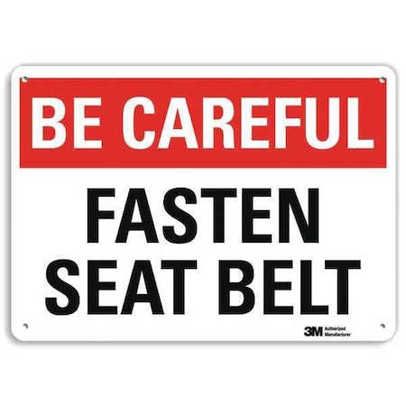 Safety Sign, 7 in H, 10 in W, Plastic, Vertical Rectangle, English, U7-1013-NP_10X7 MPN:U7-1013-NP_10X7