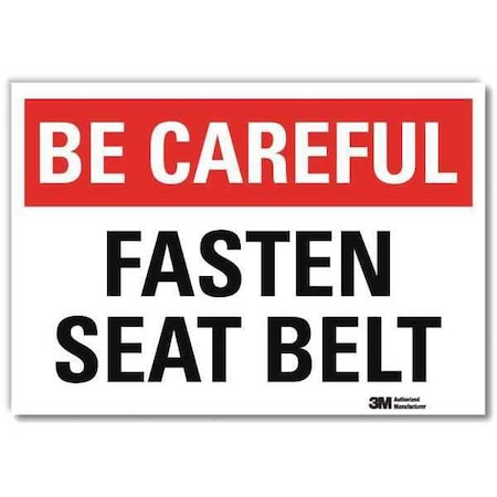 Safety Decal, 5 in H, 7 in W, Aluminum, Horizontal Rectangle, English, U7-1013-RD_7X5 MPN:U7-1013-RD_7X5