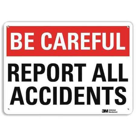 Caution Sign, 10 in H, 14 in W, Plastic, English, U7-1025-NP_14X10 MPN:U7-1025-NP_14X10