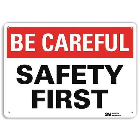 Safety Sign, 7 in H, 10 in W, Plastic, Vertical Rectangle, English, U7-1028-NP_10X7 MPN:U7-1028-NP_10X7
