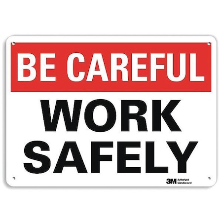 Safety Sign, 7 in H, 10 in W, Plastic, Vertical Rectangle, English, U7-1058-NP_10X7 MPN:U7-1058-NP_10X7