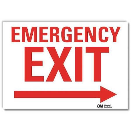 No Header, Emergency Exit (Arrow Right), 7