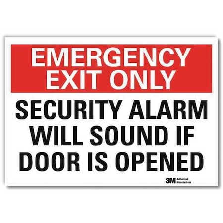 No Header, Emergency Exit Only Security Alarm Will Sound If Door Is Opened, 14