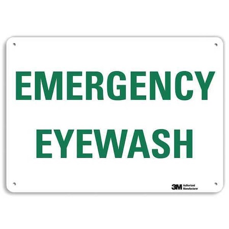 Emergency Eyewash, 10 in x 14 in, Horizontal Rectangle, Plastic, U7-1102-NP_14X10 MPN:U7-1102-NP_14X10