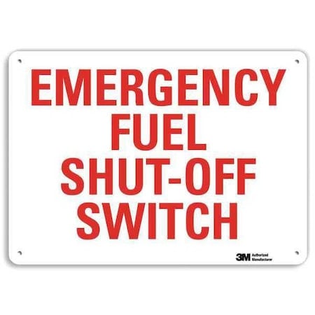 Emergency Fuel Shut-Off Switch, 7 in x 10 in, Vertical Rectangle, Aluminum, U7-1110-RA_10X7 MPN:U7-1110-RA_10X7
