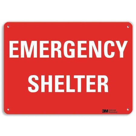 No Header, Emergency Shelter, 14 in W x 10 in H, Horizontal Rectangle, Plastic MPN:U7-1120-NP_14X10