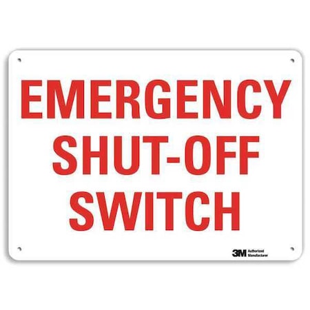 Emergency Shut-Off Switch, 7 in x 10 in, Vertical Rectangle, Plastic, U7-1143-NP_10X7 MPN:U7-1143-NP_10X7