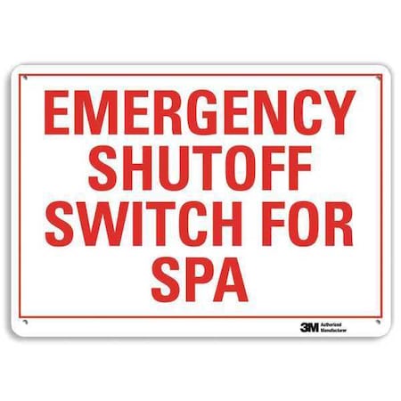 Emergency Shutoff Switch For Spa, 7 in x 10 in, Vertical Rectangle, Plastic, U7-1146-NP_10X7 MPN:U7-1146-NP_10X7