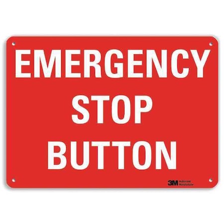 Emergency Stop Button, 10 in x 14 in, Horizontal Rectangle, Plastic, U7-1155-NP_14X10 MPN:U7-1155-NP_14X10