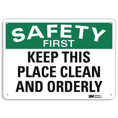 Safety Sign, 7 in H, 10 in W, Plastic, Vertical Rectangle, English, U7-1216-NP_10X7 MPN:U7-1216-NP_10X7