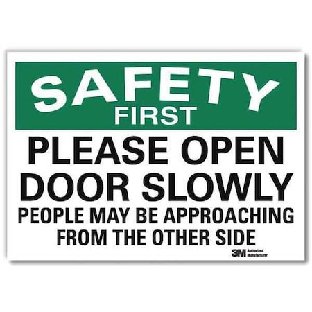 Safety Decal, 10 in H, 14 in W, Reflective Sheeting, Horizontal Rectangle, English, U7-1225-RD_14X10 MPN:U7-1225-RD_14X10